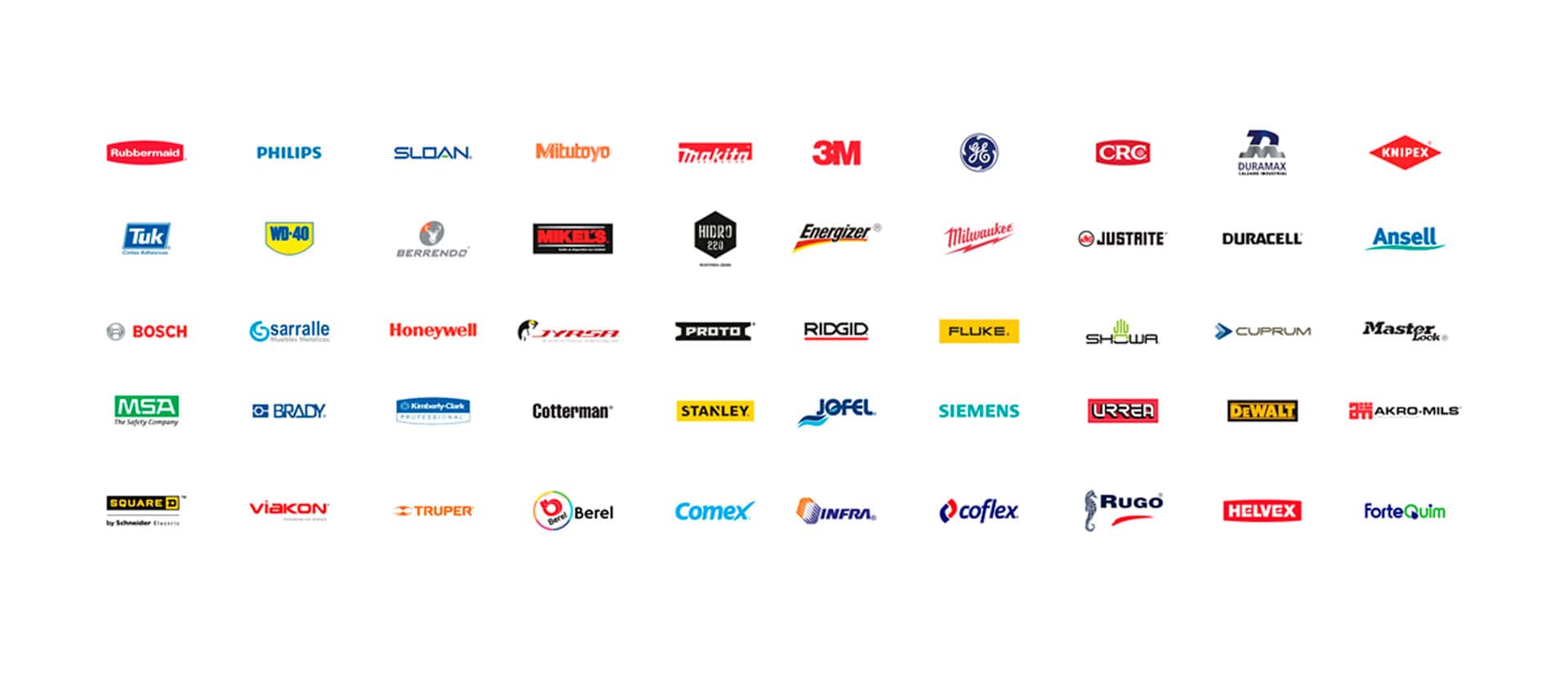 marcas industriales, herramientas industriales, accesorios de oficina, papelería.